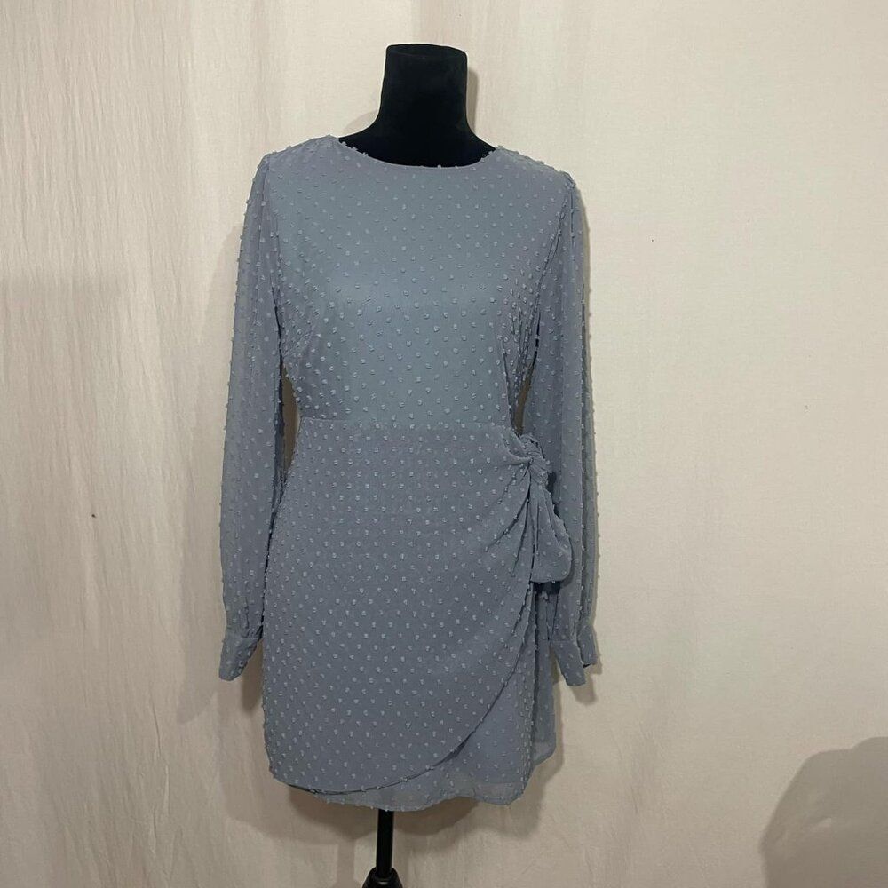 Lulu's Blue Polka Dot Mini Dress